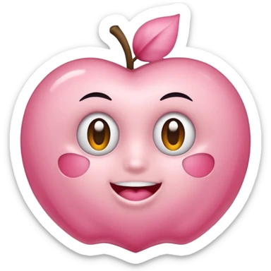 Um coração cor de rosa claro enormee, e atenção com vários acessórios super fofoss sticker