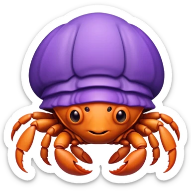 cute hermit crab, Coenobita lila sticker