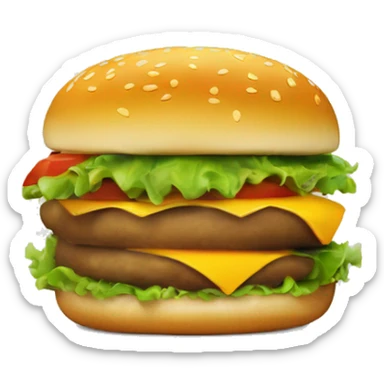 Cheeseburger on dirw sticker