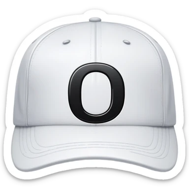 turned white cap with black number “0” on it sticker