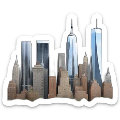 Detail of new york city skyline sticker