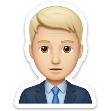 Man talking about business sticker