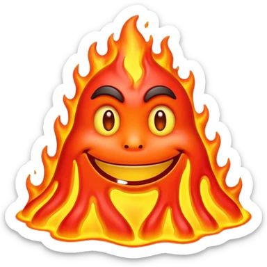 create an emoji of a little lava flow sticker