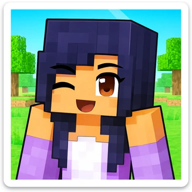 Change the expression to winking with one eye closed and a playful smile, keep the style and character the same, only modify eyes and mouth. sticker