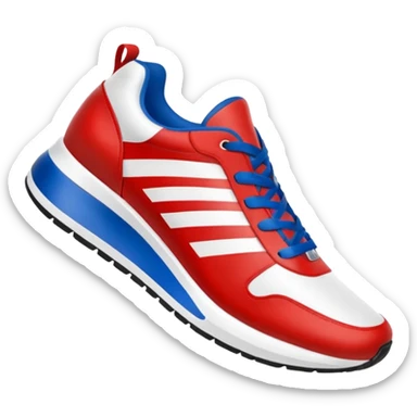 fast shoes, red and white. Sonic hedgehog sneakers sticker