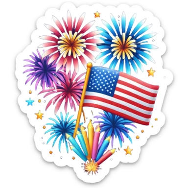 fireworks USA Icons sticker