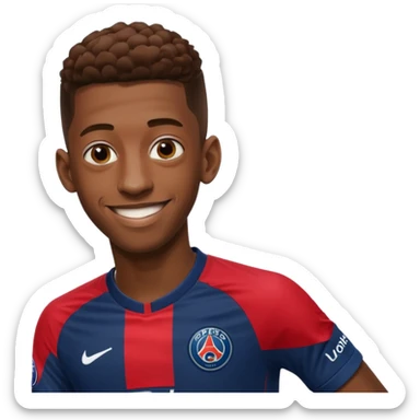 Ousmane Dembele avec le maillot du psg sticker