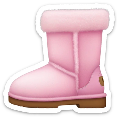Fuzzy pink tasmin uggs sticker
