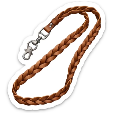 A simple sling made of braided leather straps.













 sticker