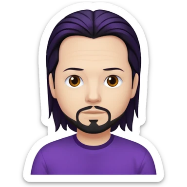 Jonathan Davis with purple shirt sticker