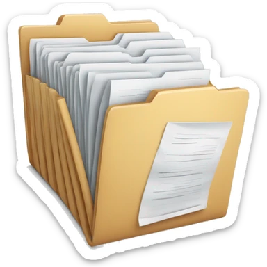 folder full of documents sticker