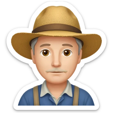 Puritan farmer male middle age sticker