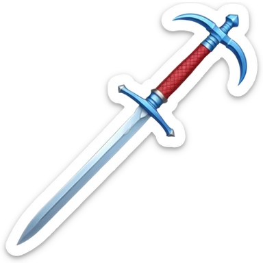 red Piercer — white blade + azure grip, Royal Sword. sticker