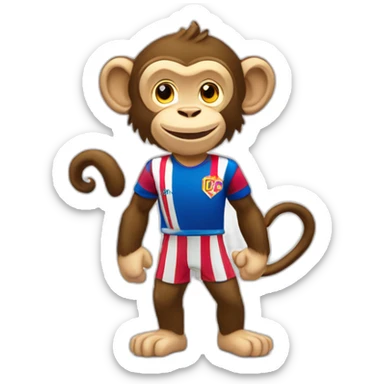 raiponce monkey-shirt-sporting-gijón sticker