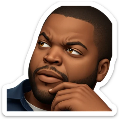 thoughtful portrait of a man sticker