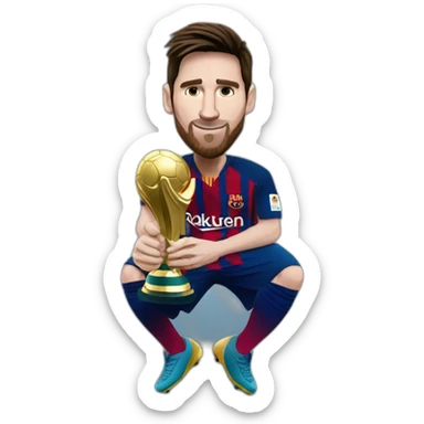 messi con la copa sticker