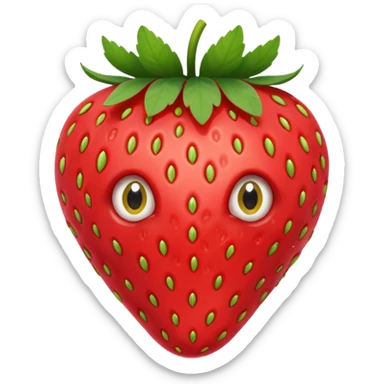 Strawbary elephant red real eye sticker