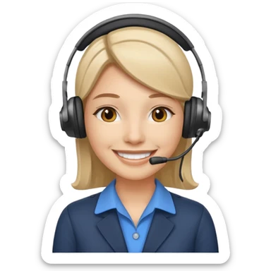 Customer calls, headphone or related  sticker