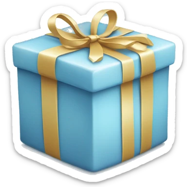 Light blue present sticker
