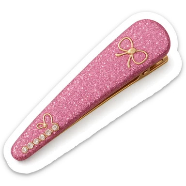 pink hairpin, chic and sparkling sticker