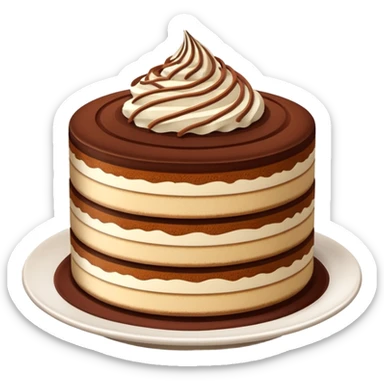 Genrete an emoji for Tiramisu a coffee dessert make it appealing sticker