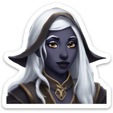 Drow wizard dnd seductive look sticker