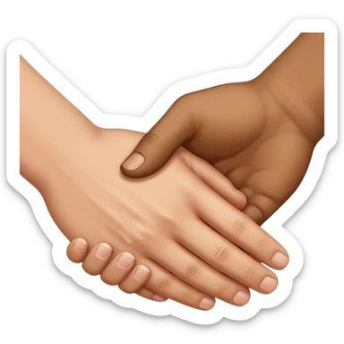 Handshake only hands sticker