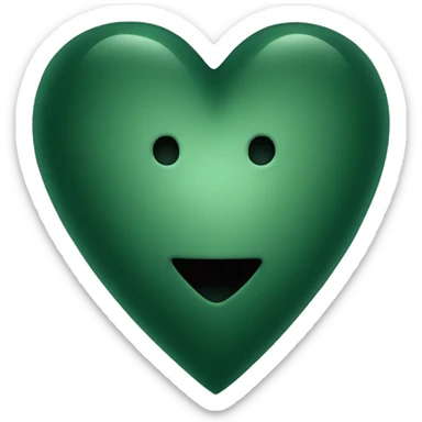 dark green heart sticker