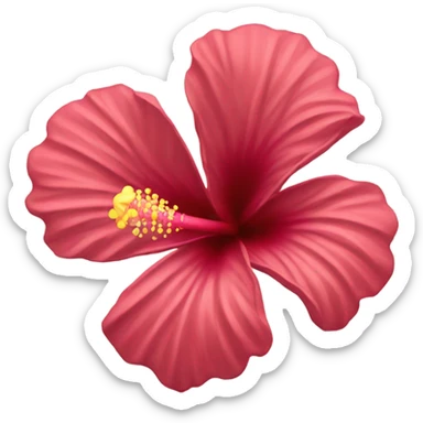 hibiscus flower with a bow sticker