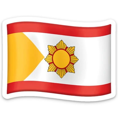 flag of South Ossetia, simple, accurate, rectangular, no text, flat colors sticker