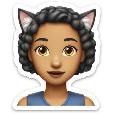 Cat girl sticker