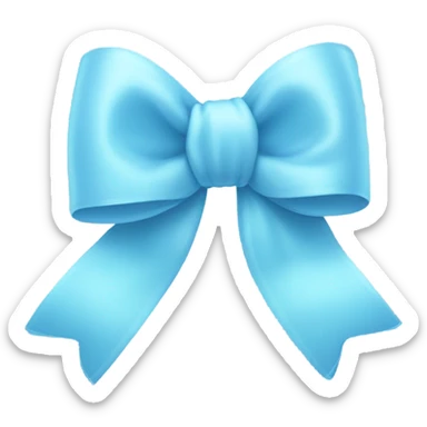 Baby blue bow sticker