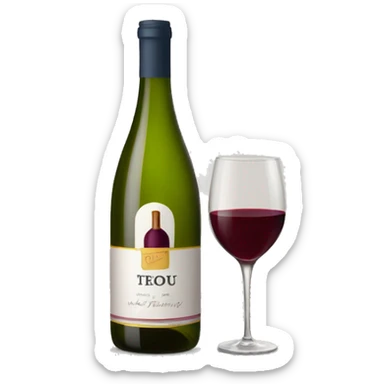 wine bottle neuf as the brand sticker