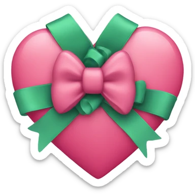Heart with bows sticker