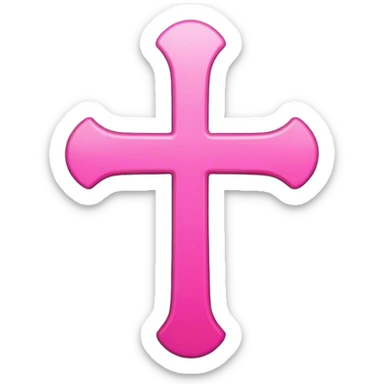 Pink cross sticker