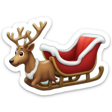 Santa's Raindeer sledge sticker