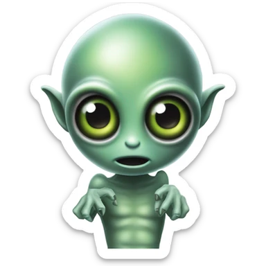 Alien in a vice sticker