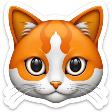 Elinde bicak olan caliko cinsi bir kedi sticker