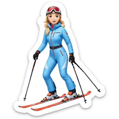 Woman Skiing, Background Matterhorn Matterhorn sticker