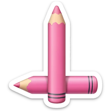 pink wax crayon sticker