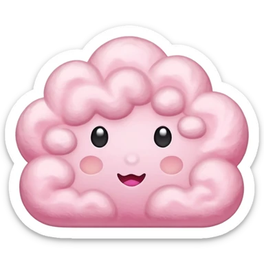 PINK CLOUD  WITH STAR EMOJI sticker