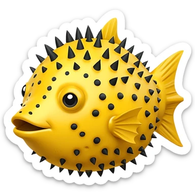 puffer fish sticker