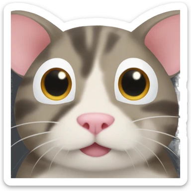 cat nom hamster sticker