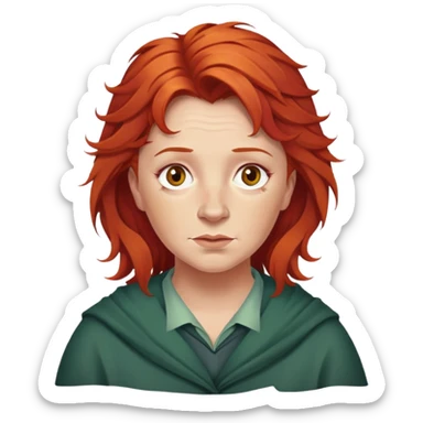 molly weasley, hair is a bit messy sticker