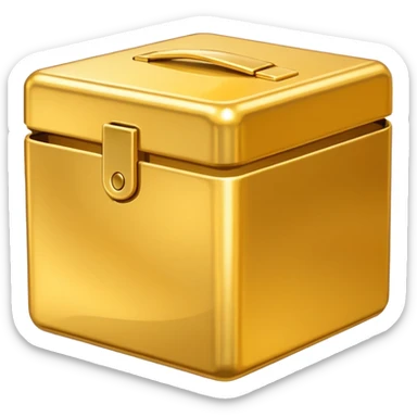 Clean Gold box direct frontal view sticker