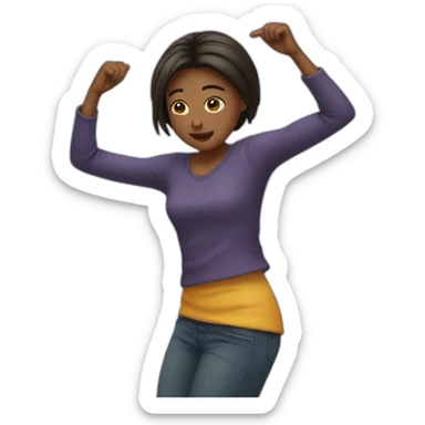 Girl doing dab sticker