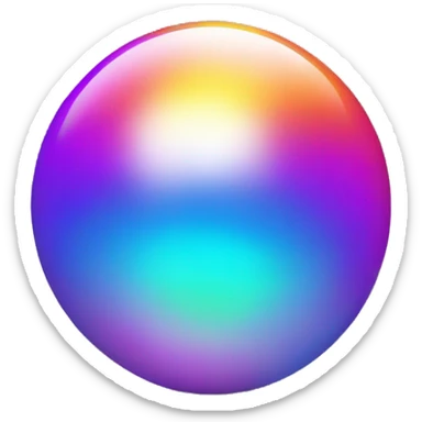 big colourful and shiny orb sticker