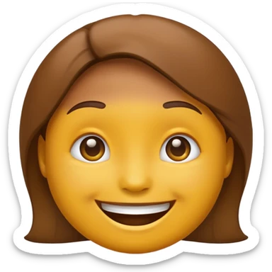 smiling face emoji brown skin tone sticker