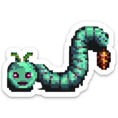 colorful worm sticker