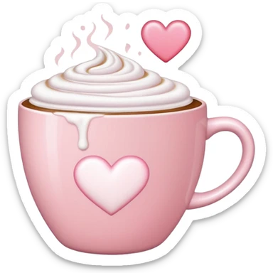 Aesthetic light pink coffee  sticker